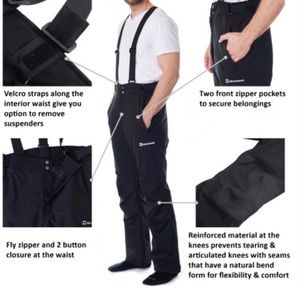 Riviyele snow pants with removable suspenders New!